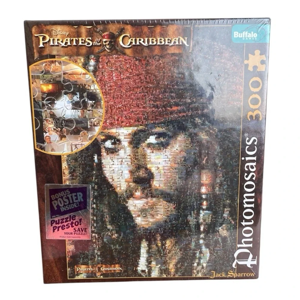 Disney Pirates of the‎ Caribbean Photomosaics Jigsaw Puzzle Jack Sparrow 300 PCS